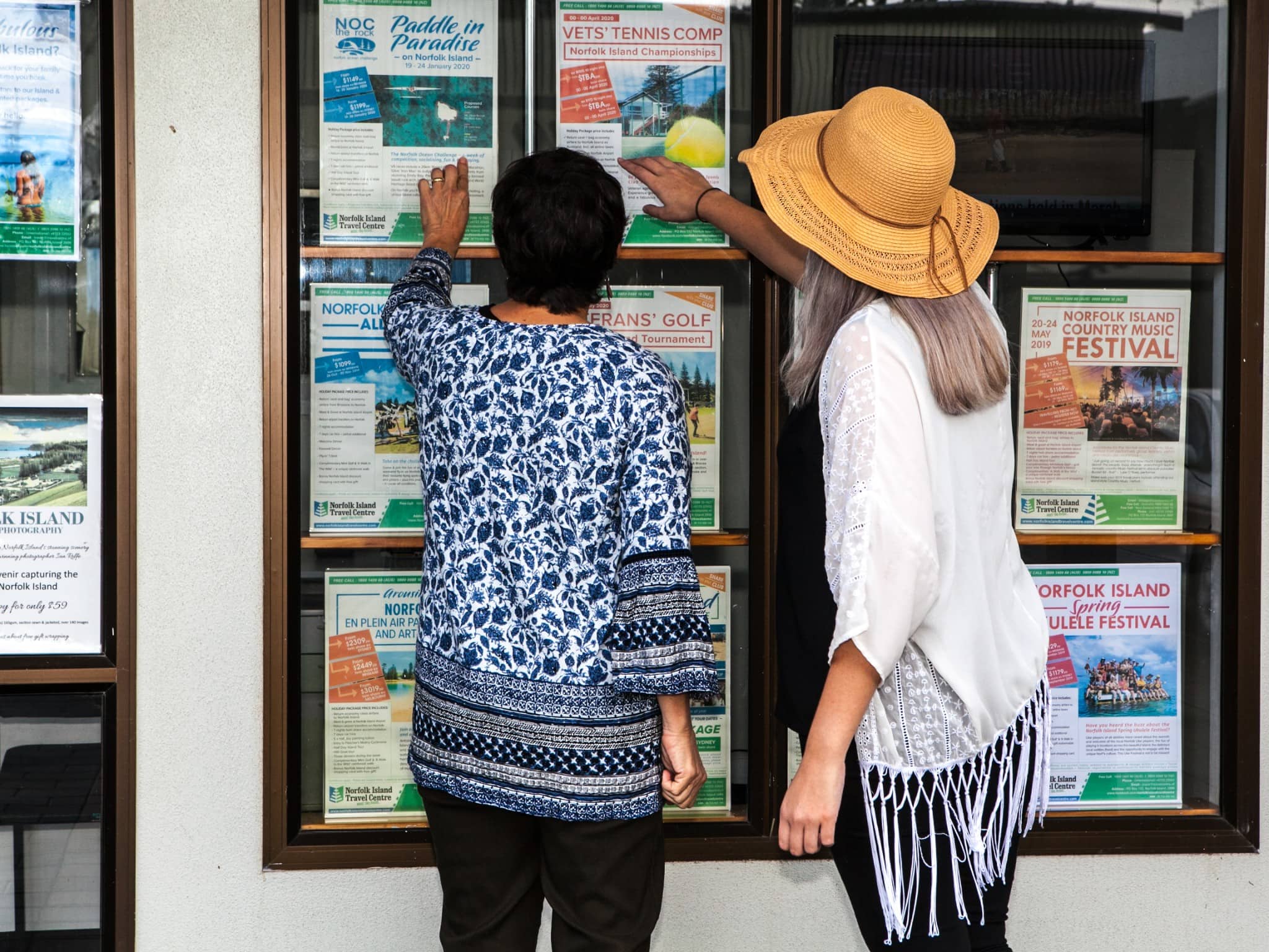 Norfolk Island Travel Centre Window