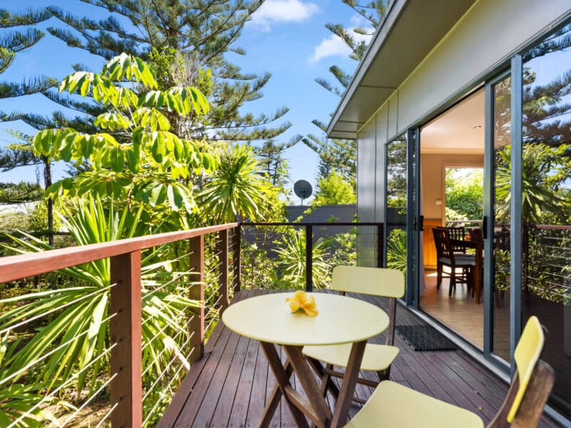 Balcony at Broad Leaf Villas on Norfolk Island