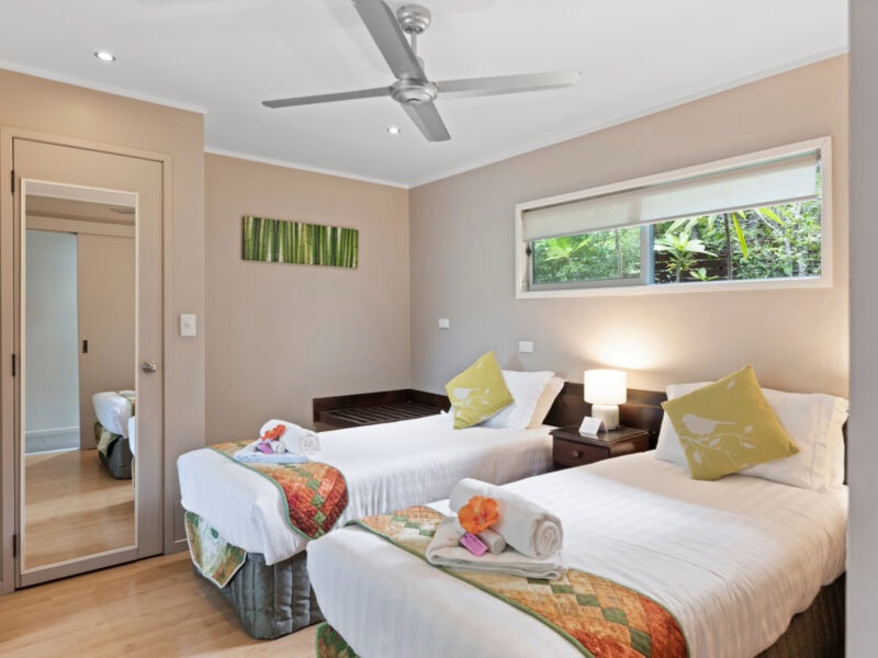 Twin Bedroom at Broad Leaf Villas on Norfolk Island