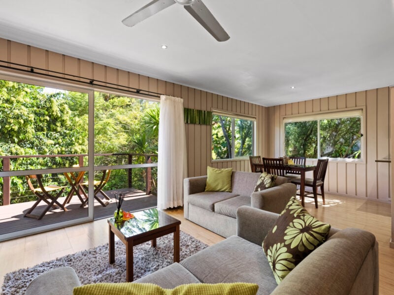 Living Room at Broad Leaf Villas on Norfolk Island