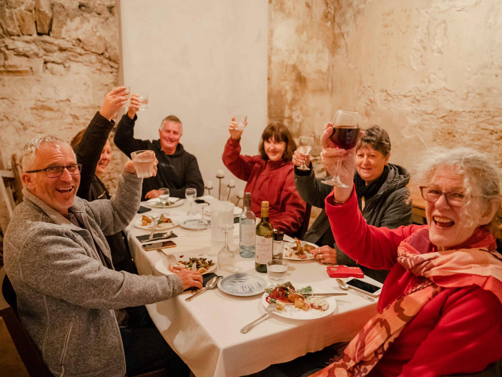 Escorted Tour group on Ghost Tour Dinner