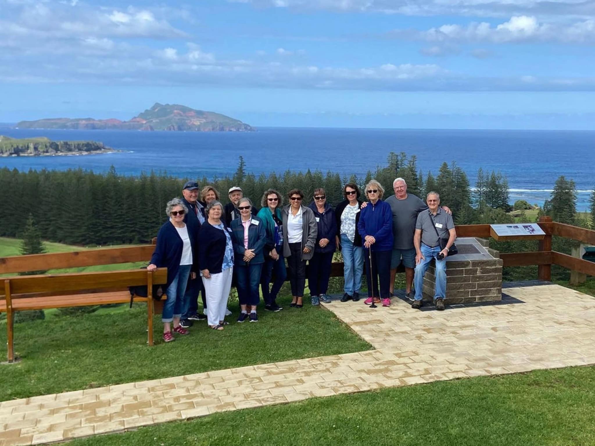 Escorted Tour group at Queen Elizabeth Lookout